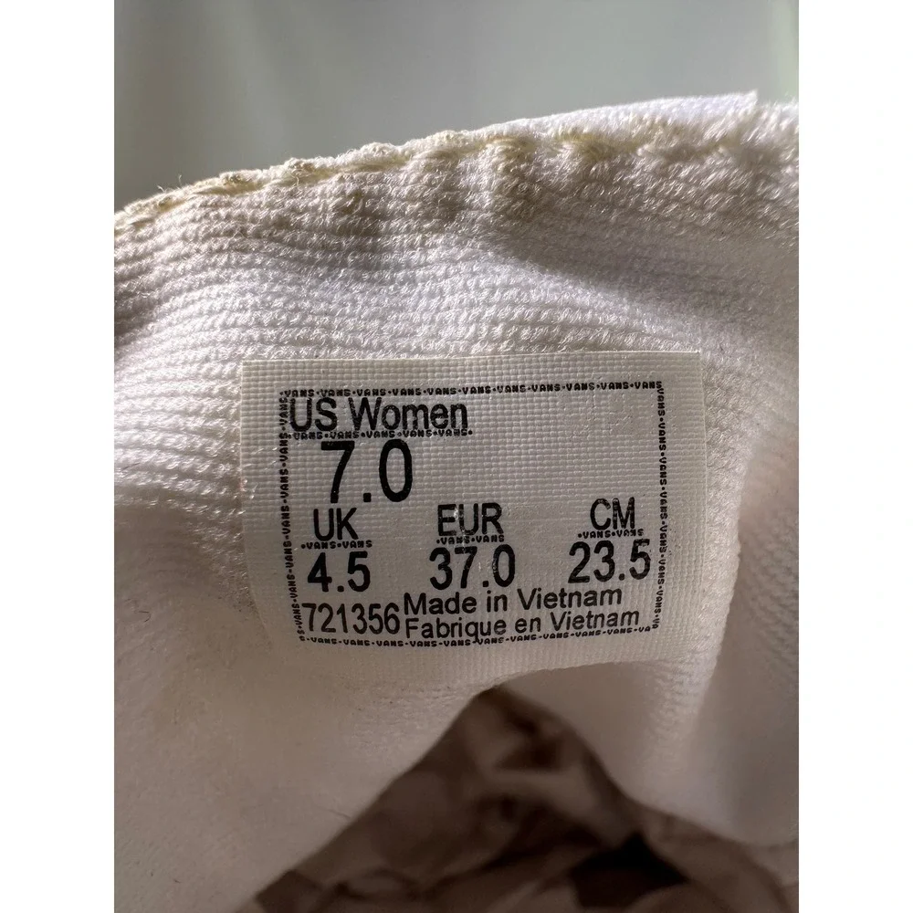 Vans Old Skool Stacked White Platform Shoes Womens Size 7 Chunky Sole Skate‎